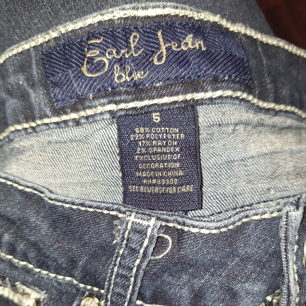 Earl sequin skinny jeans sz 5 *D - Picture 5 of 5